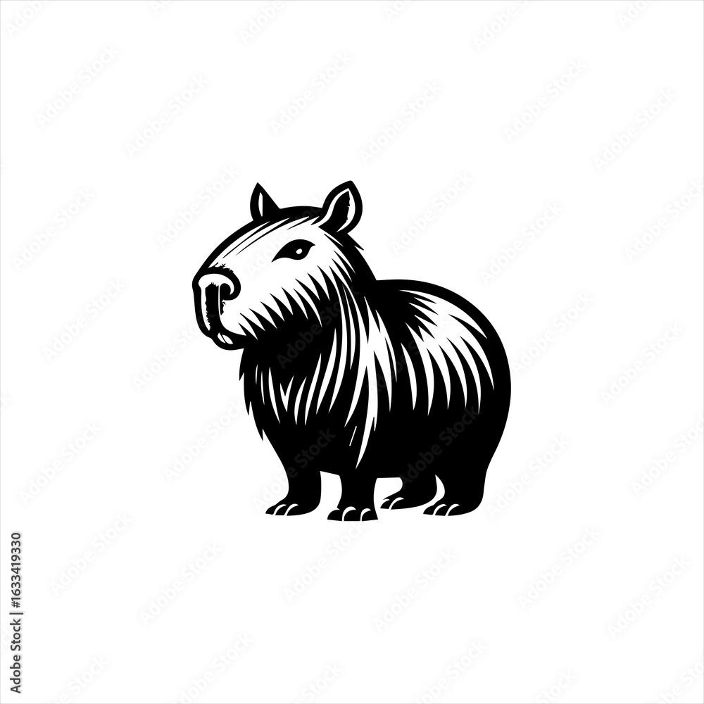 Obraz premium A capybara isolated on white background