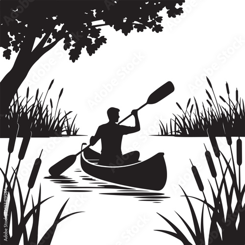 canoe on the river