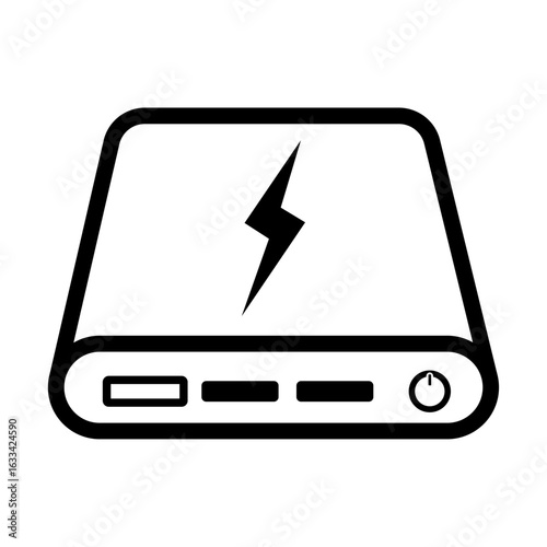 power bank outline icon vector for your web design, logo, UI. illustration