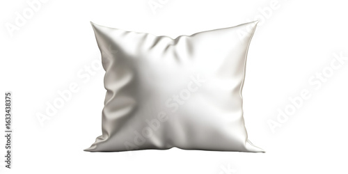 Cube Pillow with Blank Fabric Surface Transparent Background
