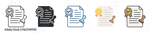 Licensing Icon Set Multiple Style Collection