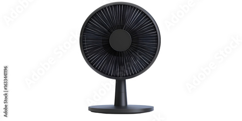 Solar Powered Desk Fan with Blank Panel Transparent Background