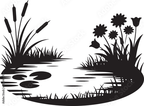 grass silhouette vector
