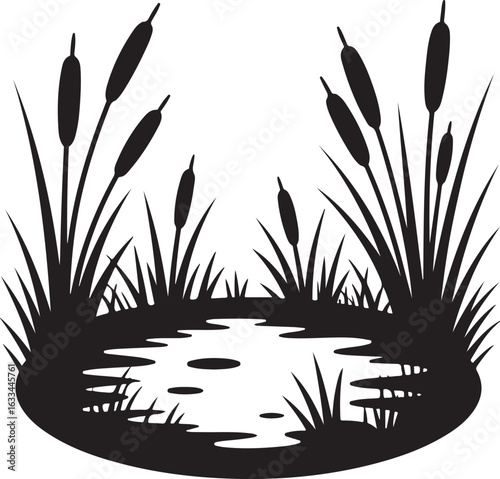 grass silhouette vector