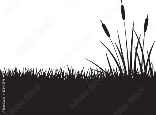 grass silhouette vector