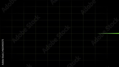 Glowing Heartbeat line icon animation. Electrocardiogram shows heart beat lines. Cardiogram, neon heart pulse animation. ECG Cardiogram Oscilloscope. Heartbeat line showing.
