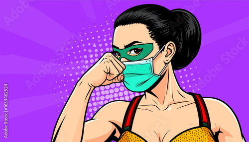 Volunteer giving a grocery bag with fresh food and produce to a happy senior man at a food bank.