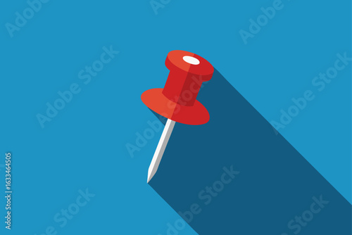 push pin isolated on white