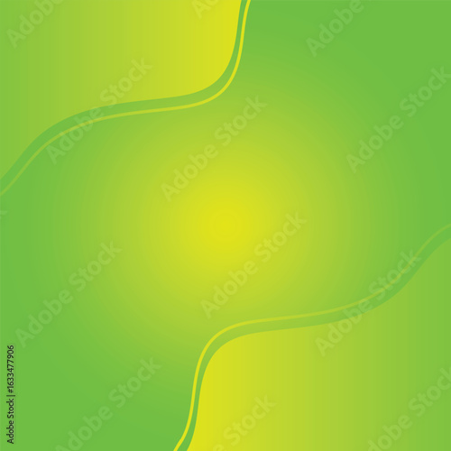 Green neon abstract gradient background with smooth wave shapes and glow light