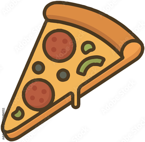 pizza with salami and cheese
