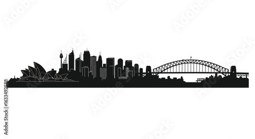 Sydney Skyline Silhouette