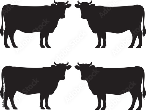 Cow Silhouette Vector | Farm Animal Clipart

Dairy Cow Silhouette | Rustic Farm Design

Standing Cow Silhouette | Livestock Animal Art

Black Cow Silhouette | Cattle Vector Illustration

Cow Outline S