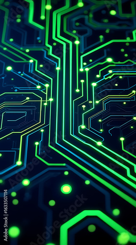 Circuit board technology background with electronic chips and digital hardware pattern design vector illustration