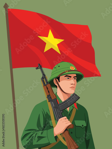 Heroes of the Nation Standing Proudly with Firearms