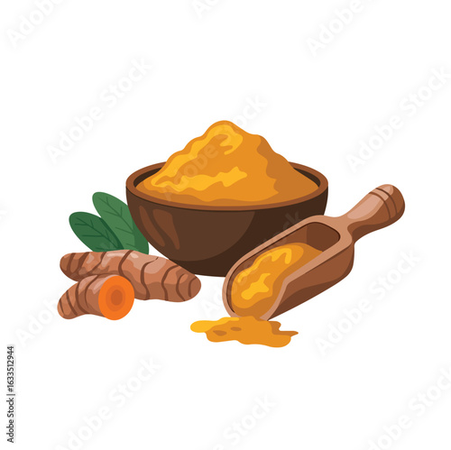 Orange, lemon and honey fruit set with healthy brown sweet dessert and breakfast cartoon vector illustration design