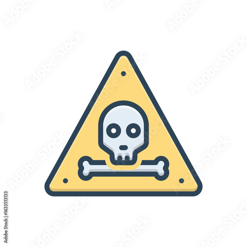 Color illustration  icon for symbol of toxicity