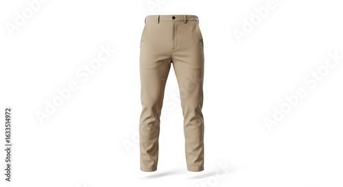 Tan Chino Pants Mockup on White Background