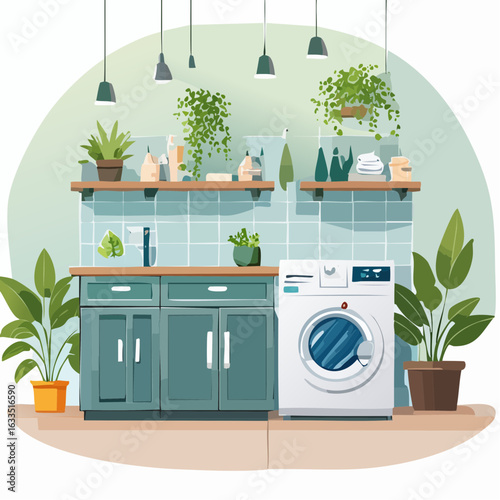 Washing Machine Kitchen Larder
