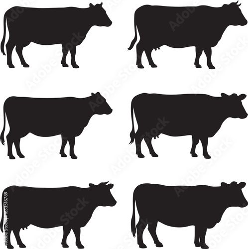 Cow Silhouette Vector | Farm Animal Clipart

Dairy Cow Silhouette | Rustic Farm Design

Standing Cow Silhouette | Livestock Animal Art

Black Cow Silhouette | Cattle Vector Illustration

Cow Outline S
