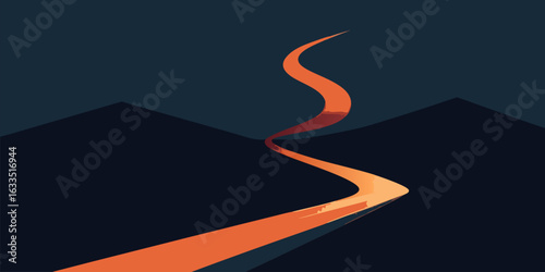 Dynamic abstract swirling smoke trail with dark gray and vibrant orange glowing accents creating a sense of energy and movement