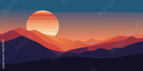 Abstract banner design featuring natural gradients transitioning from earthy brown tones to serene sky blues suitable for advertising and promotional materials