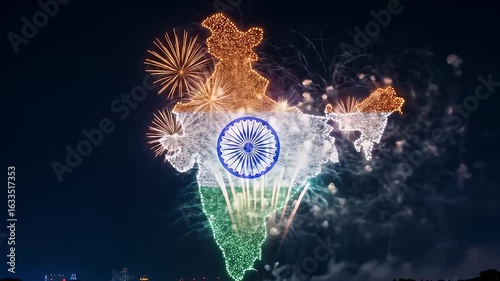 The national flag of India, the Tiranga, waving in the wind with the sun shining through the Ashoka Chakra. Indian Independence Day