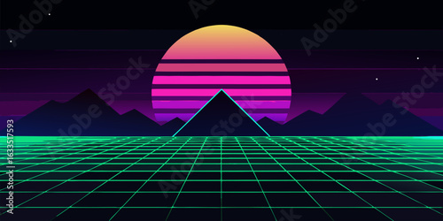 Futuristic neon green and black gradient banner with digital matrix effect ideal for technology gaming or electronic music events