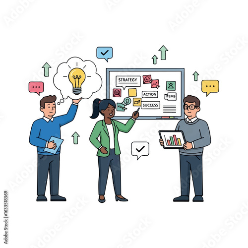 Creative Business Team Developing Strategy for Success.