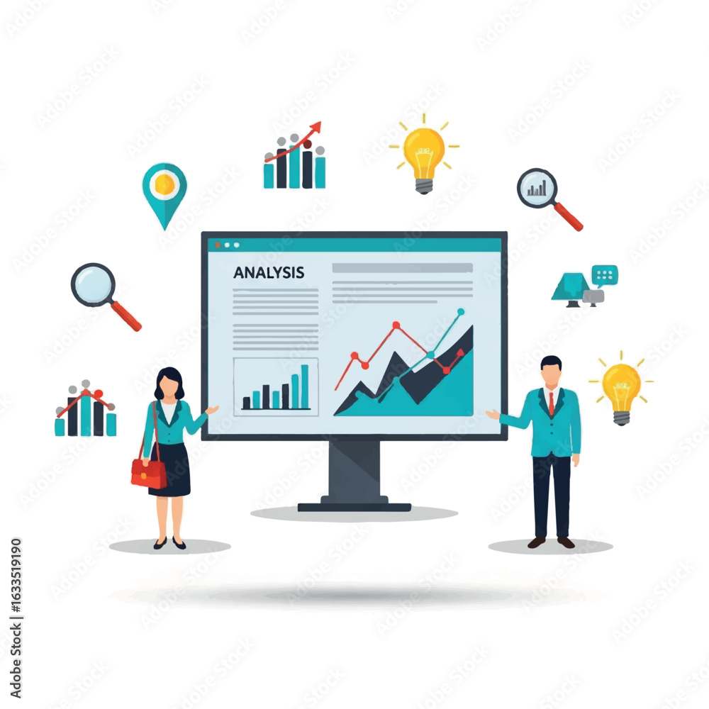 Fototapeta premium Business Analysis and Data Presentation.