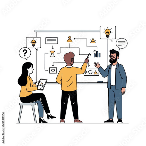 Business Team Brainstorming Ideas and Strategy.