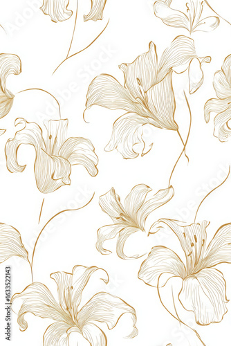 Seamless floral pattern gives sense of peace and harmony to viewers