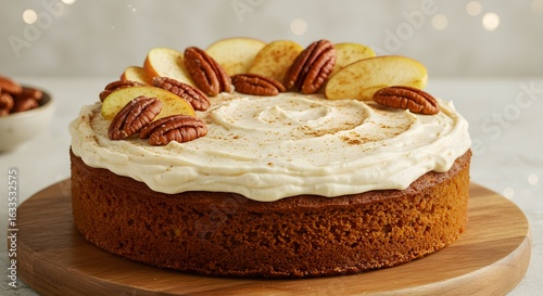Delicious apple pecan spice cake