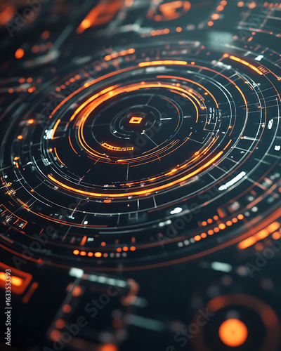 Wallpaper Mural 3D abstract visuals and futuristic elements isolated on black, designed for versatile commercial use across technology, minimal, sci-fi, and eco concepts Torontodigital.ca