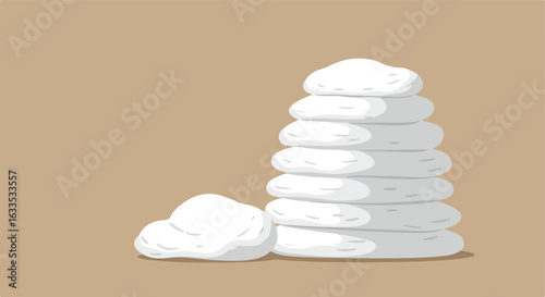 Cartoon stacked rocks