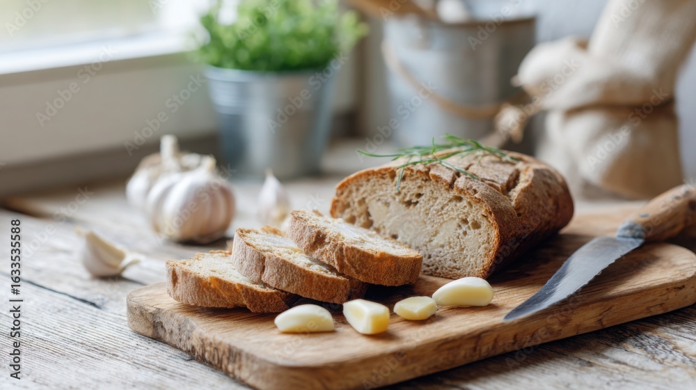 Fototapeta premium bread and butter