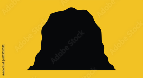 Black amorphous blob on yellow