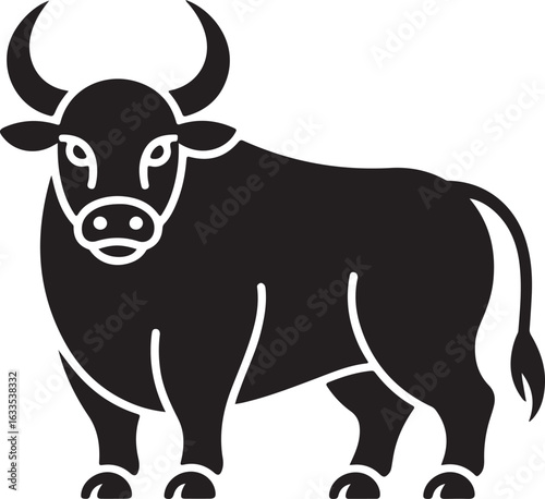 Cow Silhouette Vector | Farm Animal Clipart  Dairy Cow Silhouette | Rustic Farm Design  Standing Cow Silhouette | Livestock Animal Art