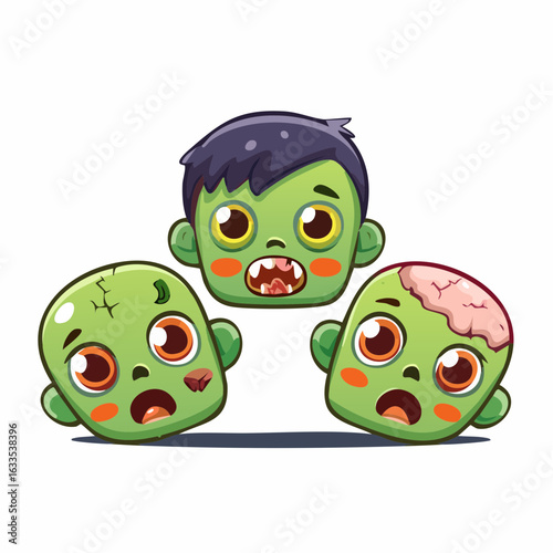 Dynamic goblin faces in varying poses for creative branding, children’s party decor, and imaginative storytelling visuals

