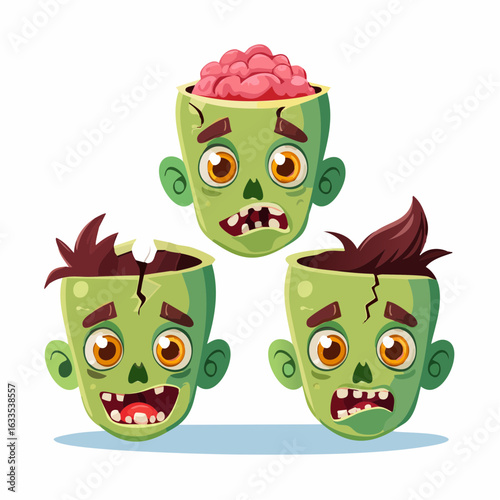 Modern skull trio concept with vivid color palette, designed for graphic novels, tee designs, and event signage with a macabre twist
