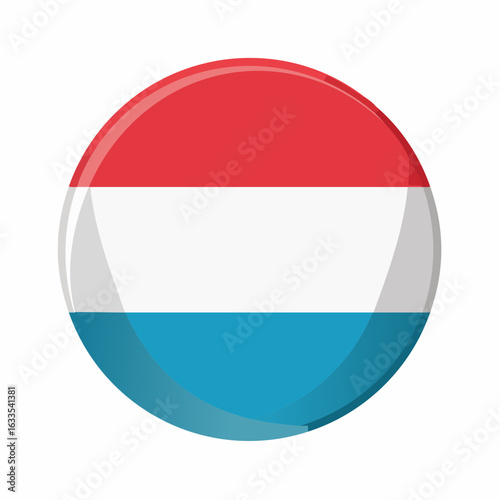 Polished circular flag icon representing the Netherlands’ national colors, designed for NGO materials, conference visuals, and cross-cultural marketing
