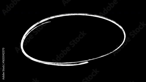 Hand drawn of abstract circle looping animation. Alpha channel