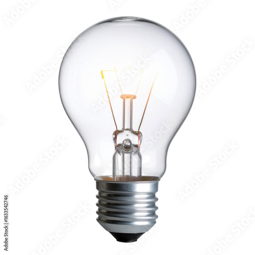 light bulb isolated on white and transparent background