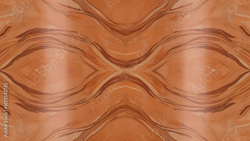 Earthy Toned Wavy Marble Texture - Abstract Seamless Pattern in Brown and Orange