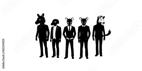 4 animals men