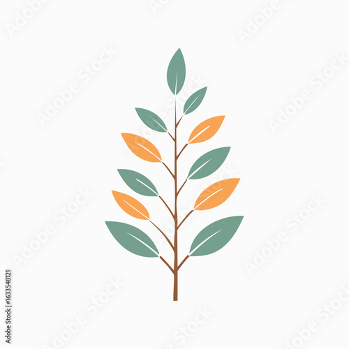 Clean round badge showcasing a simple plant motif, suitable for branding collateral, newsletters, and website visuals
