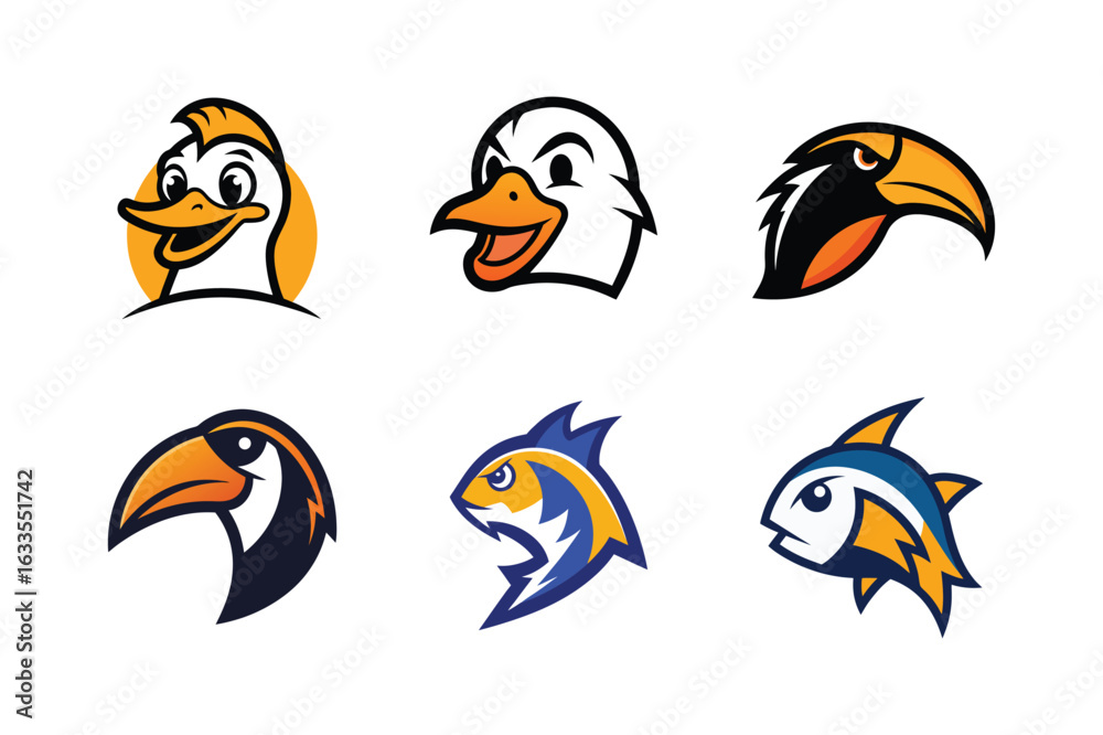 Obraz premium Wild beast mascot logo icons featuring strong heroic style Color Vector illustration