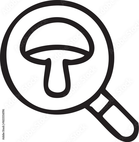 Mushroom Hunting with Magnifying Glass.