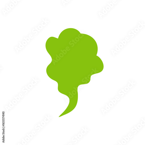 Green stinky smell cloud. Bad aroma vector elements 