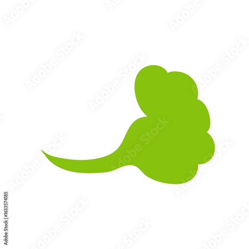 Green stinky smell cloud. Bad aroma vector elements 