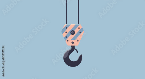 Isolated crane hook